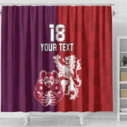 Custom British Lions Brumbies Shower Curtain Unique Style - Aussie Hoodie