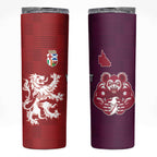 Custom British Lions Brumbies Skinny Tumbler Unique Style - Aussie Hoodie