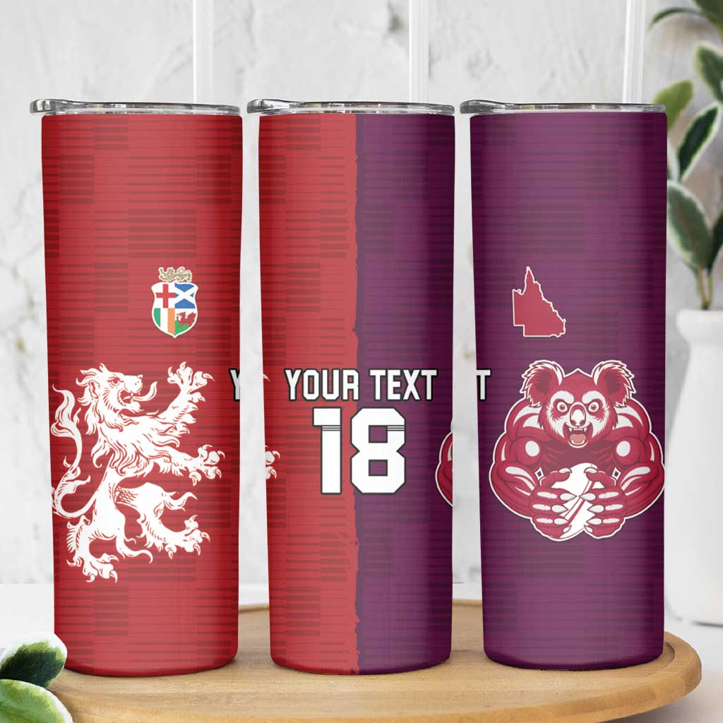 Custom British Lions Brumbies Skinny Tumbler Unique Style - Aussie Hoodie