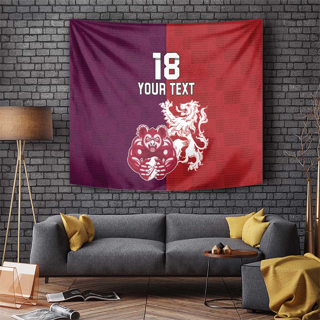 Custom British Lions Brumbies Tapestry Unique Style - Aussie Hoodie