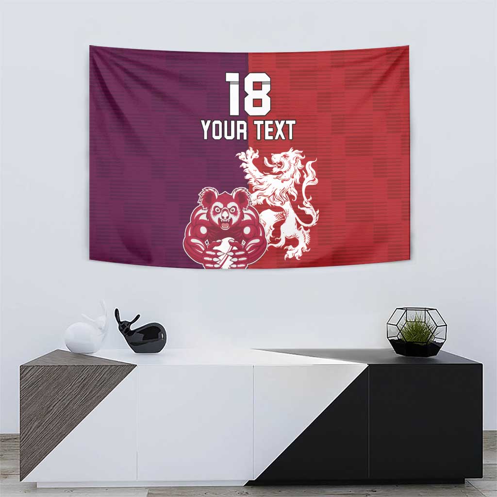 Custom British Lions Brumbies Tapestry Unique Style - Aussie Hoodie