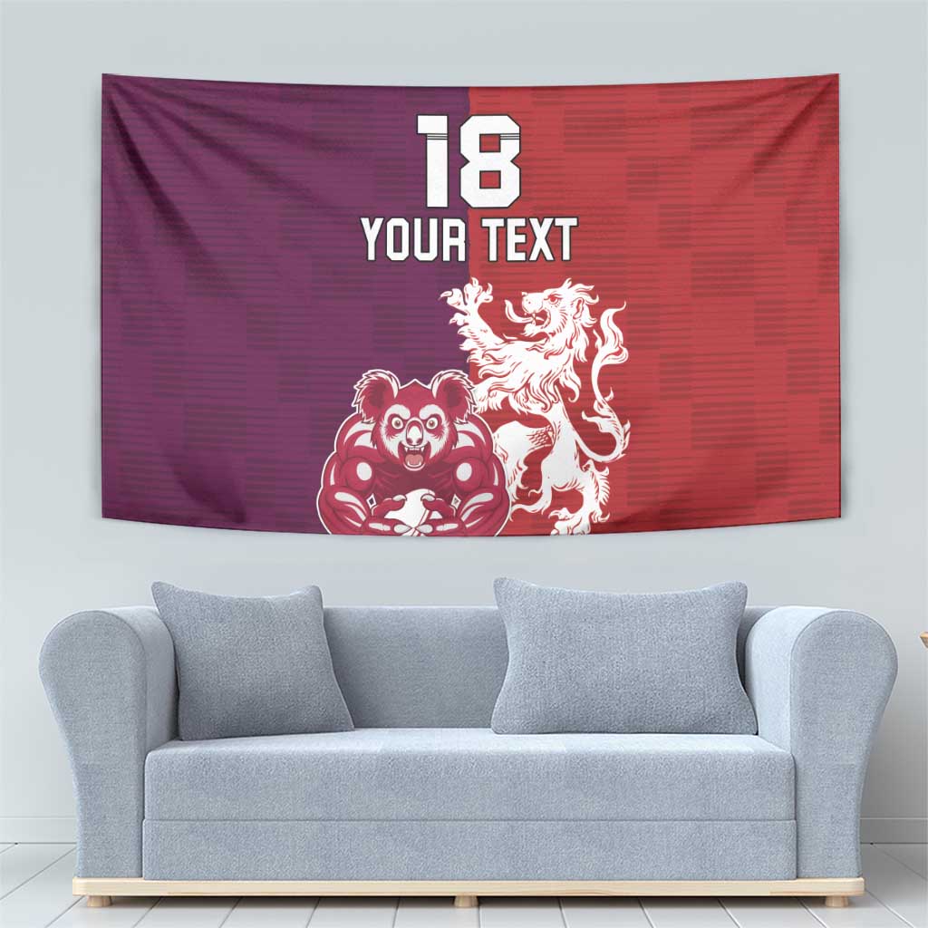 Custom British Lions Brumbies Tapestry Unique Style - Aussie Hoodie