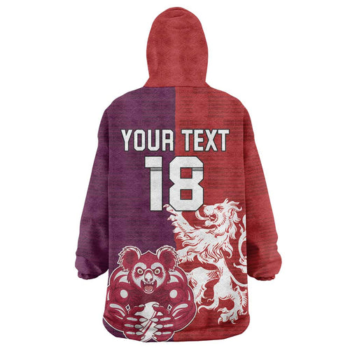 Custom British Lions Brumbies Wearable Blanket Hoodie Unique Style - Aussie Hoodie
