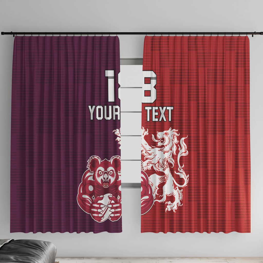 Custom British Lions Brumbies Window Curtain Unique Style - Aussie Hoodie