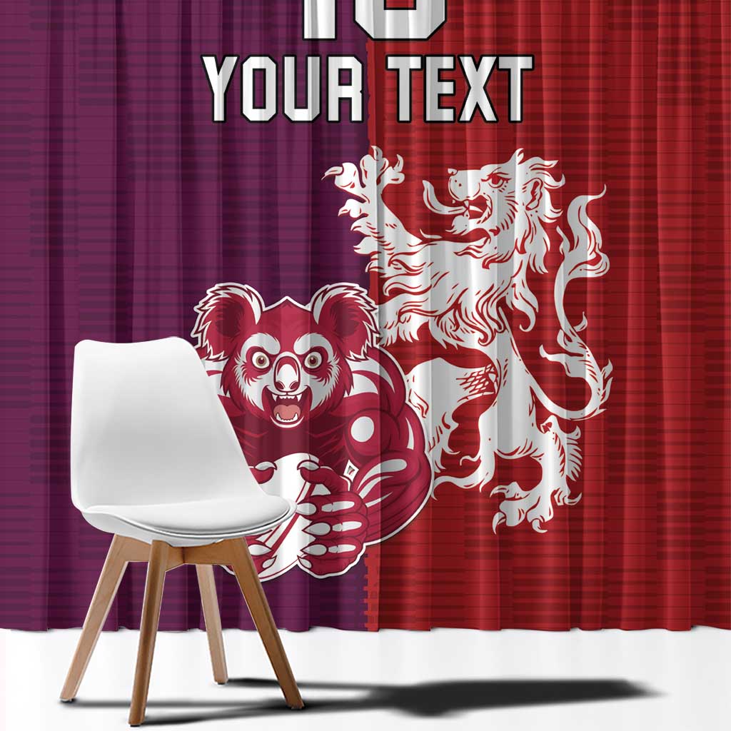 Custom British Lions Brumbies Window Curtain Unique Style - Aussie Hoodie