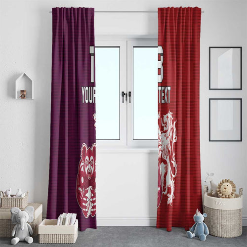 Custom British Lions Brumbies Window Curtain Unique Style - Aussie Hoodie