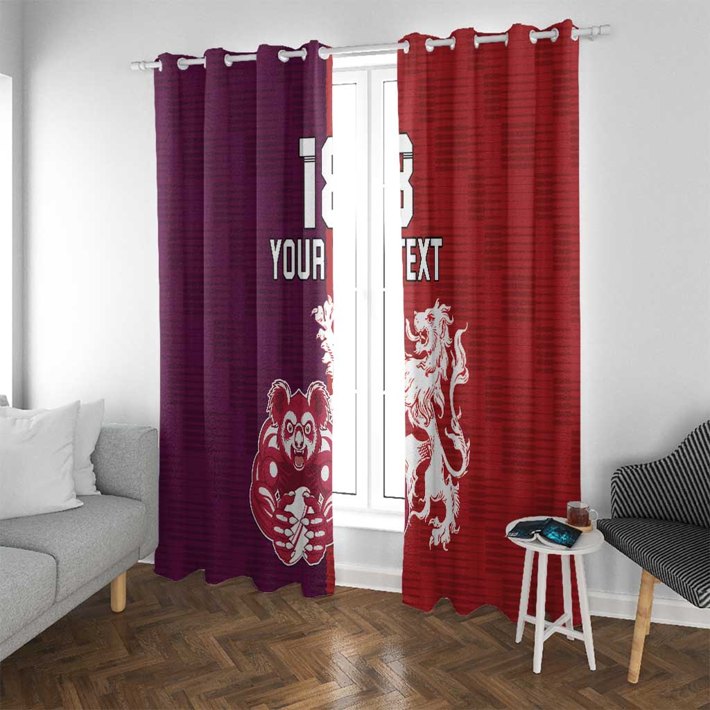 Custom British Lions Brumbies Window Curtain Unique Style - Aussie Hoodie