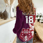 Custom British Lions Brumbies Women Casual Shirt Unique Style - Aussie Hoodie