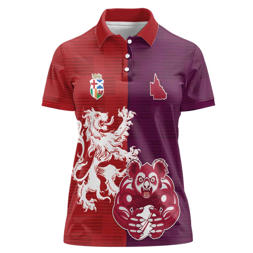 Custom British Lions Brumbies Women Polo Shirt Unique Style - Aussie Hoodie