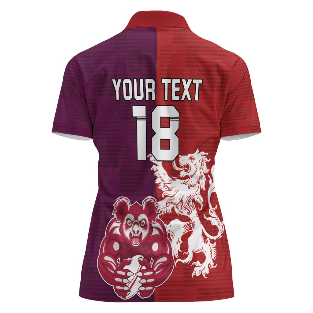Custom British Lions Brumbies Women Polo Shirt Unique Style - Aussie Hoodie