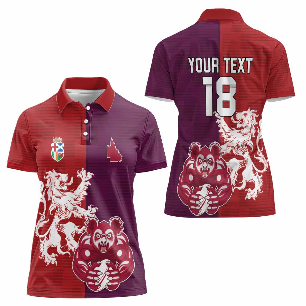 Custom British Lions Brumbies Women Polo Shirt Unique Style - Aussie Hoodie