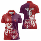 Custom British Lions Brumbies Women Polo Shirt Unique Style - Aussie Hoodie