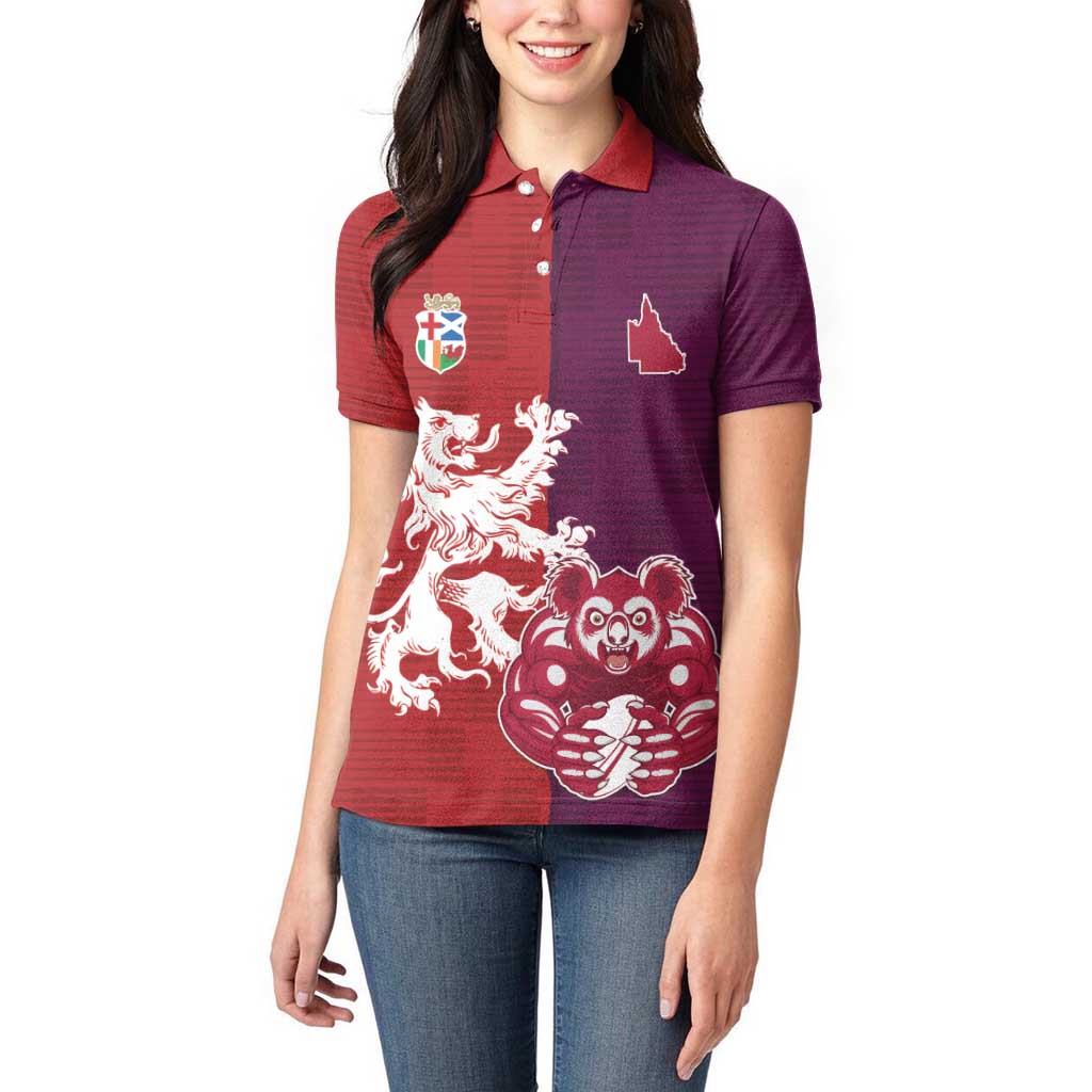 Custom British Lions Brumbies Women Polo Shirt Unique Style - Aussie Hoodie