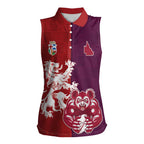 Custom British Lions Brumbies Women Sleeveless Polo Shirt Unique Style - Aussie Hoodie