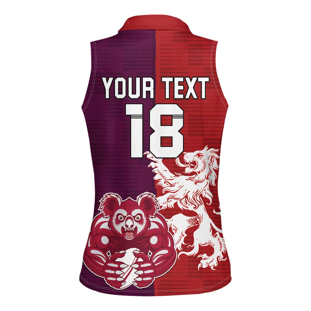 Custom British Lions Brumbies Women Sleeveless Polo Shirt Unique Style - Aussie Hoodie