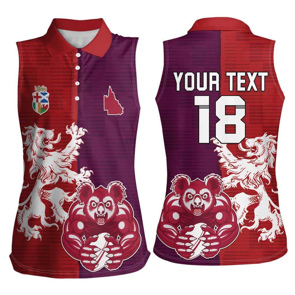 Custom British Lions Brumbies Women Sleeveless Polo Shirt Unique Style - Aussie Hoodie