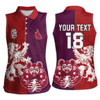 Custom British Lions Brumbies Women Sleeveless Polo Shirt Unique Style - Aussie Hoodie