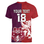 Custom British Lions Brumbies Women V-Neck T-Shirt Unique Style - Aussie Hoodie