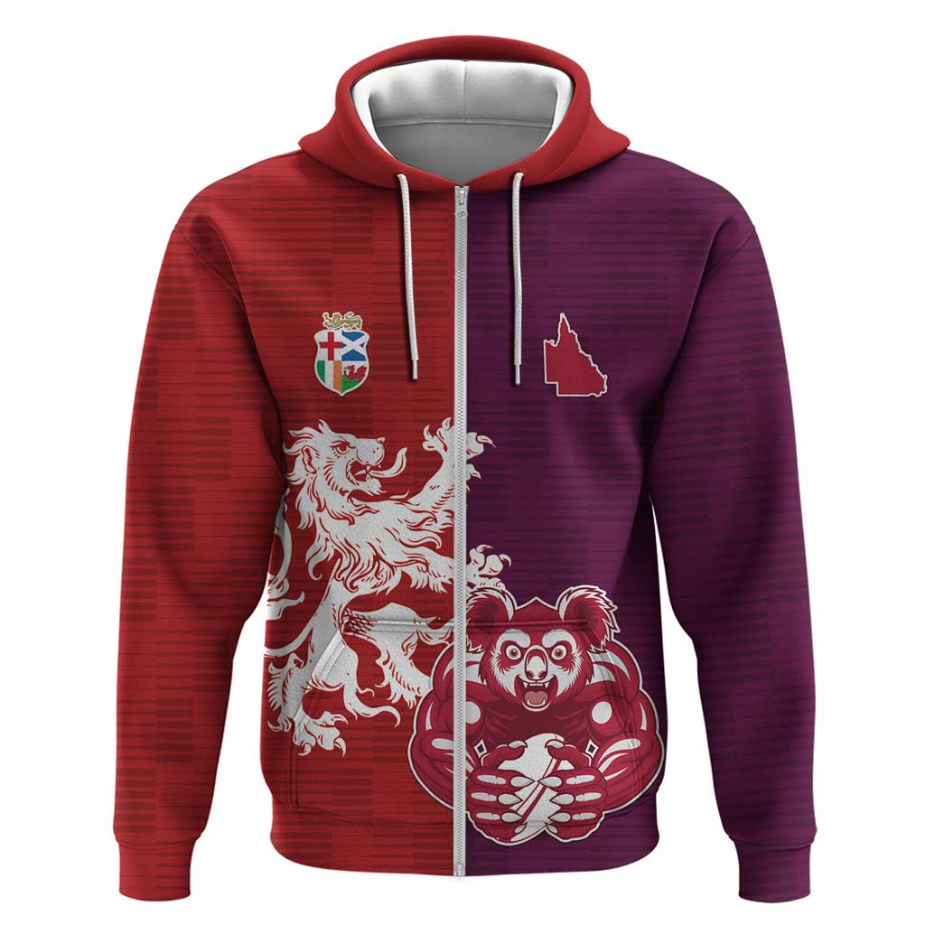 Custom British Lions Brumbies Zip Hoodie Unique Style - Aussie Hoodie