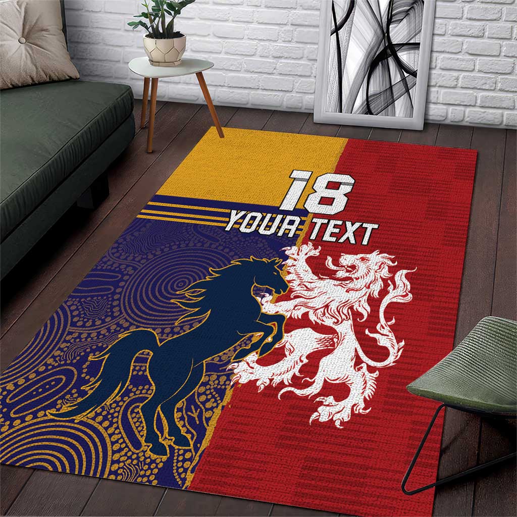 Custom British Lions Queensland Area Rug Unique Style - Aussie Hoodie