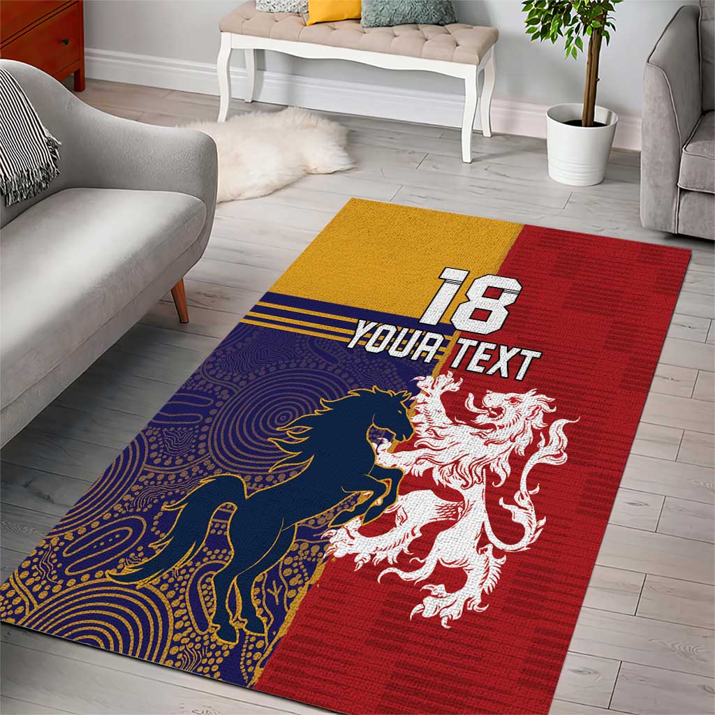 Custom British Lions Queensland Area Rug Unique Style - Aussie Hoodie