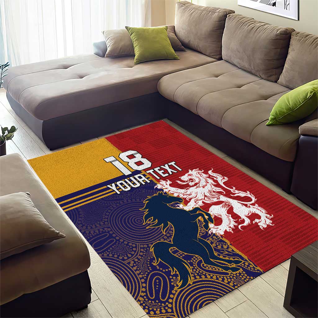 Custom British Lions Queensland Area Rug Unique Style - Aussie Hoodie