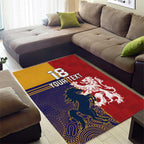 Custom British Lions Queensland Area Rug Unique Style - Aussie Hoodie