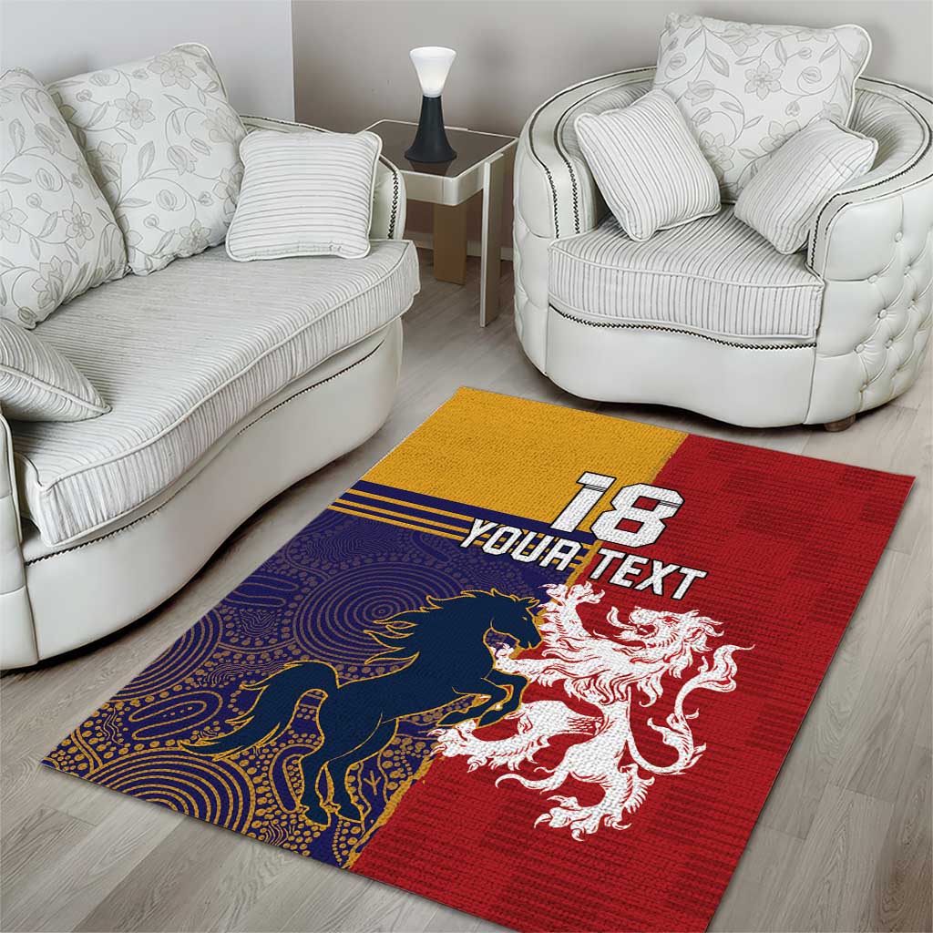 Custom British Lions Queensland Area Rug Unique Style - Aussie Hoodie