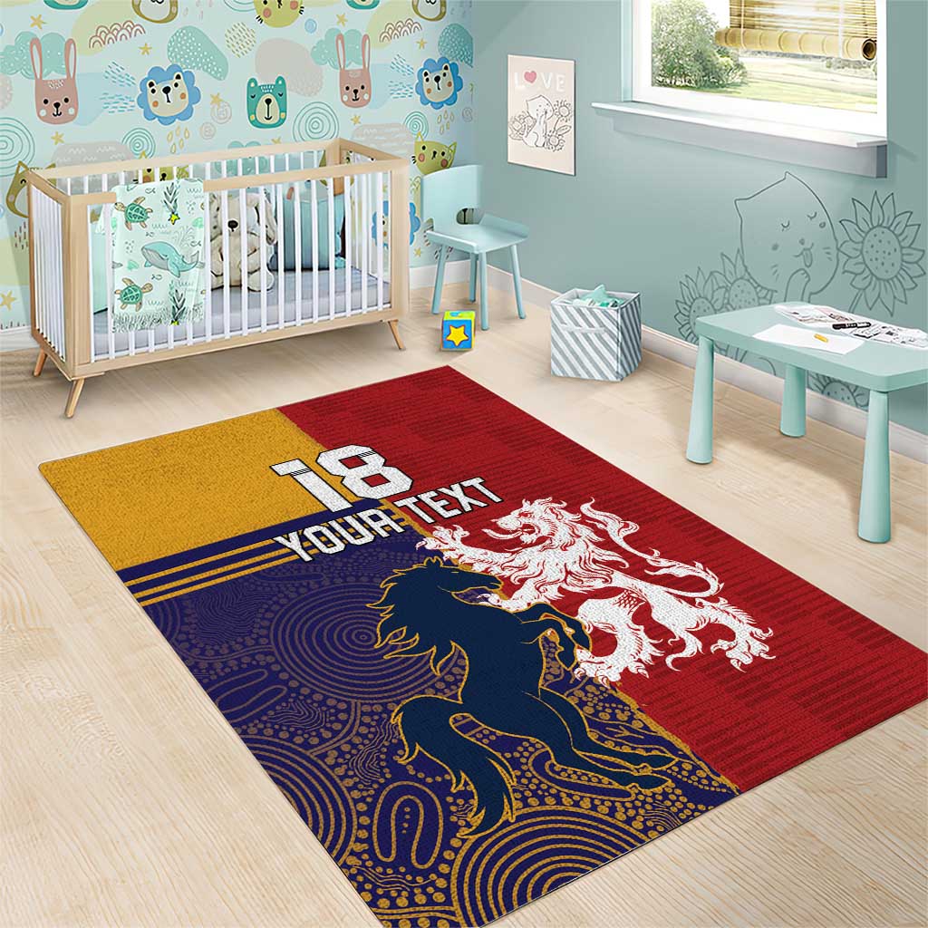 Custom British Lions Queensland Area Rug Unique Style - Aussie Hoodie