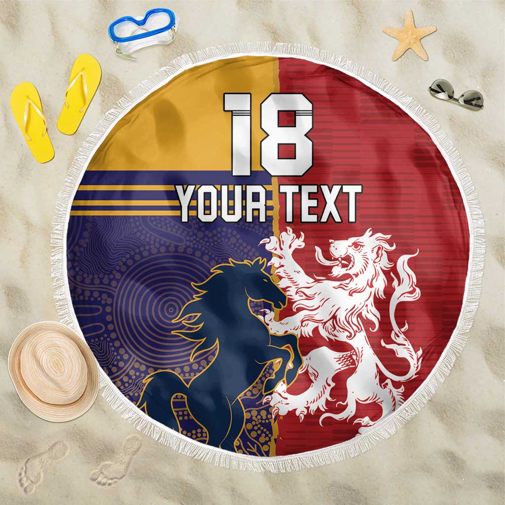 Custom British Lions Queensland Beach Blanket Unique Style - Aussie Hoodie