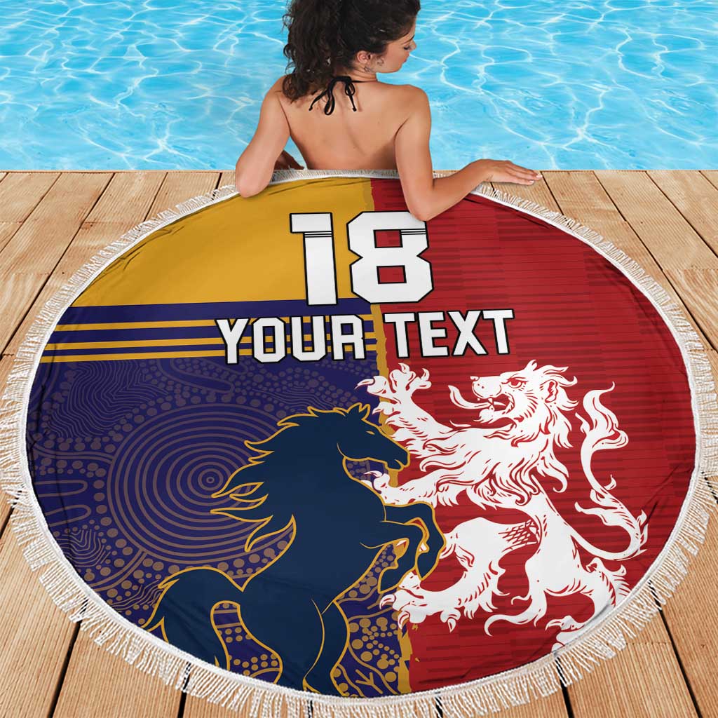 Custom British Lions Queensland Beach Blanket Unique Style - Aussie Hoodie