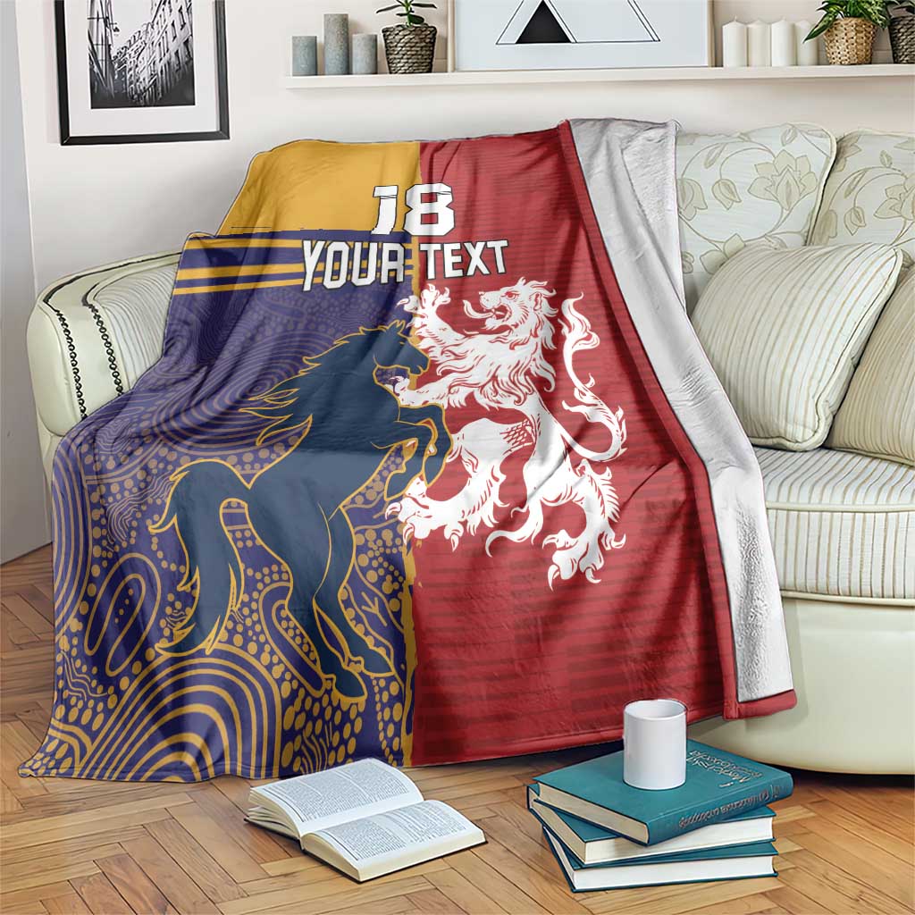 Custom British Lions Queensland Blanket Unique Style - Aussie Hoodie