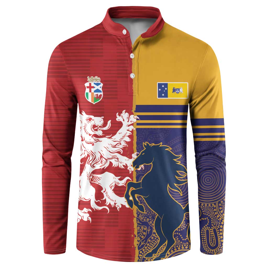 Custom British Lions Queensland Button Sweatshirt Unique Style - Aussie Hoodie