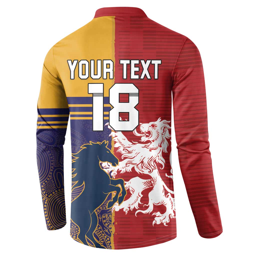 Custom British Lions Queensland Button Sweatshirt Unique Style - Aussie Hoodie