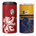 Custom British Lions Queensland 4 in 1 Can Cooler Tumbler Unique Style - Aussie Hoodie
