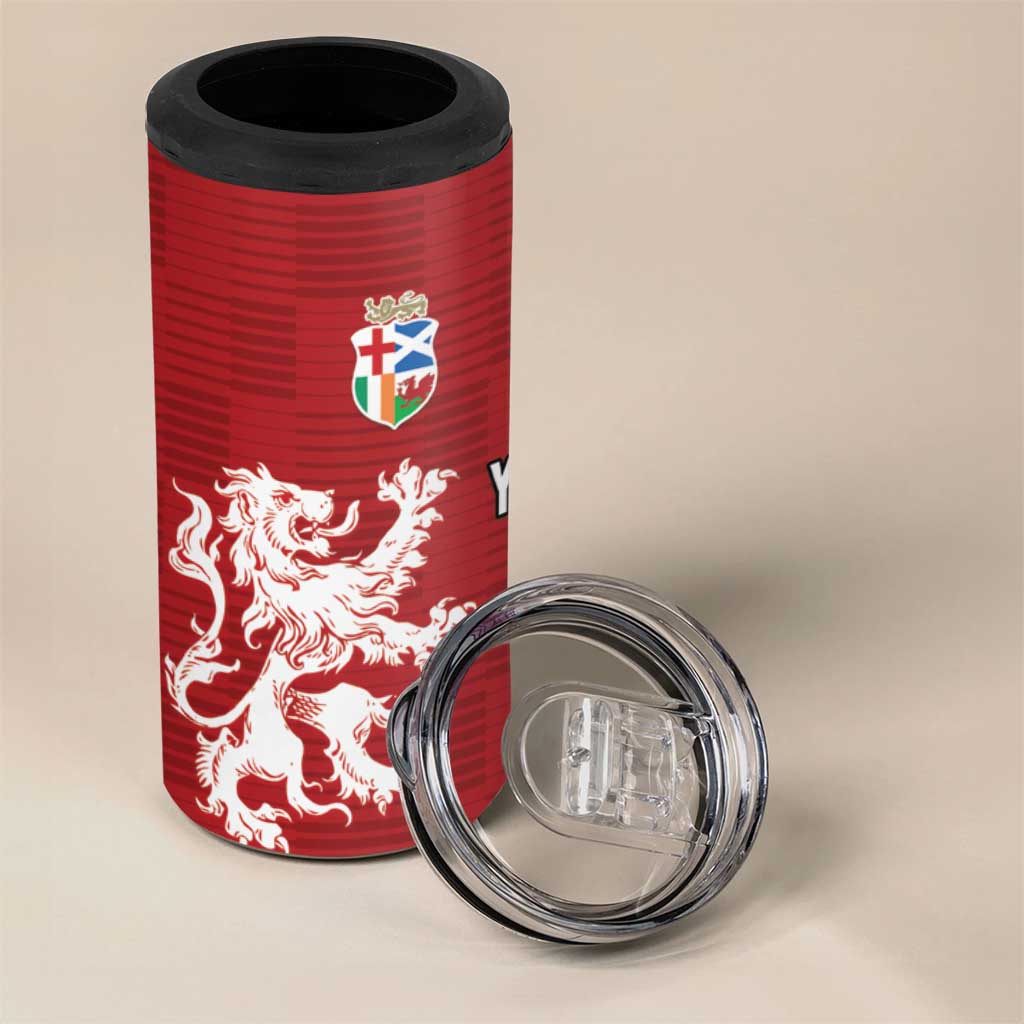 Custom British Lions Queensland 4 in 1 Can Cooler Tumbler Unique Style - Aussie Hoodie