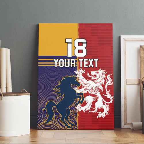 Custom British Lions Queensland Canvas Wall Art Unique Style - Aussie Hoodie