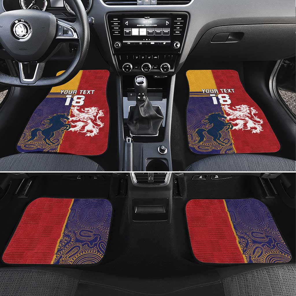 Custom British Lions Queensland Car Mats Unique Style - Aussie Hoodie