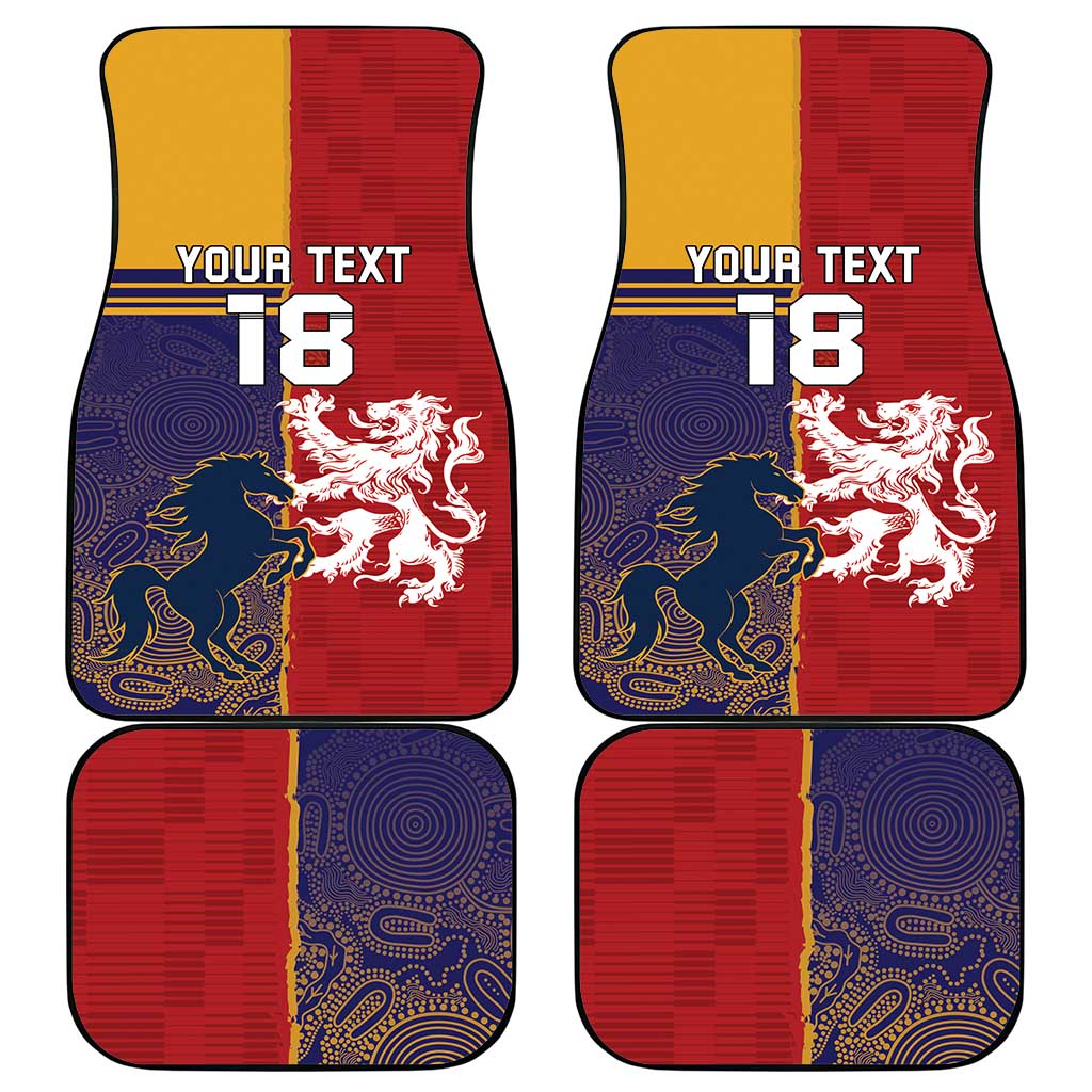 Custom British Lions Queensland Car Mats Unique Style - Aussie Hoodie