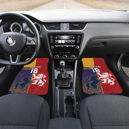 Custom British Lions Queensland Car Mats Unique Style - Aussie Hoodie