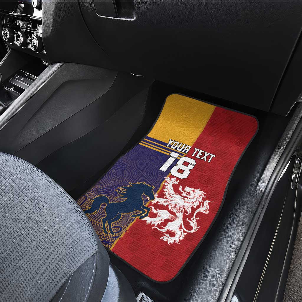 Custom British Lions Queensland Car Mats Unique Style - Aussie Hoodie