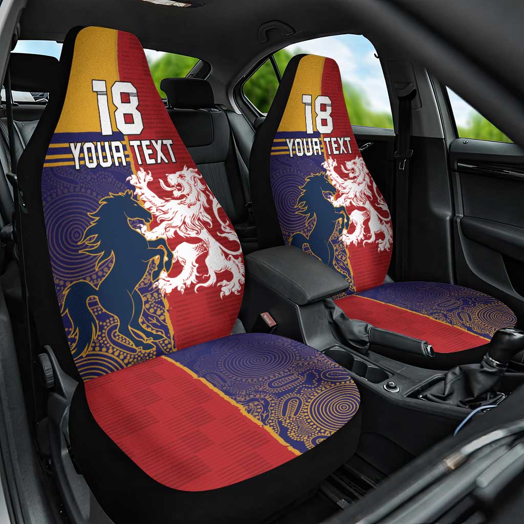 Custom British Lions Queensland Car Seat Cover Unique Style - Aussie Hoodie