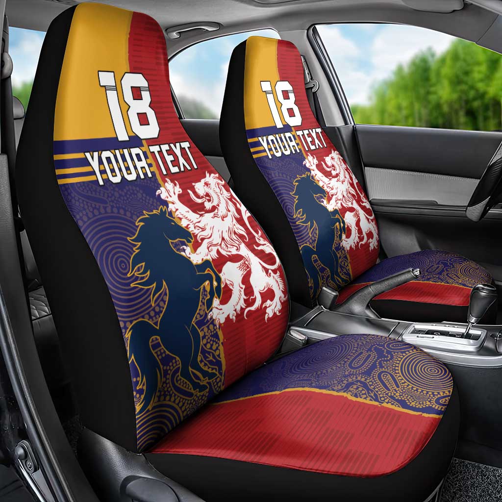 Custom British Lions Queensland Car Seat Cover Unique Style - Aussie Hoodie