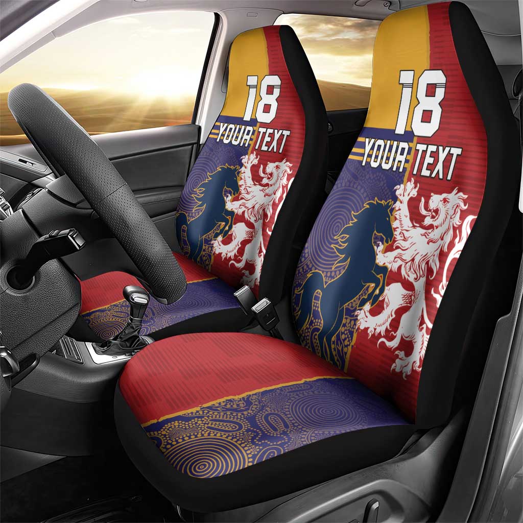 Custom British Lions Queensland Car Seat Cover Unique Style - Aussie Hoodie