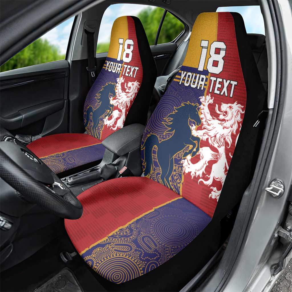 Custom British Lions Queensland Car Seat Cover Unique Style - Aussie Hoodie