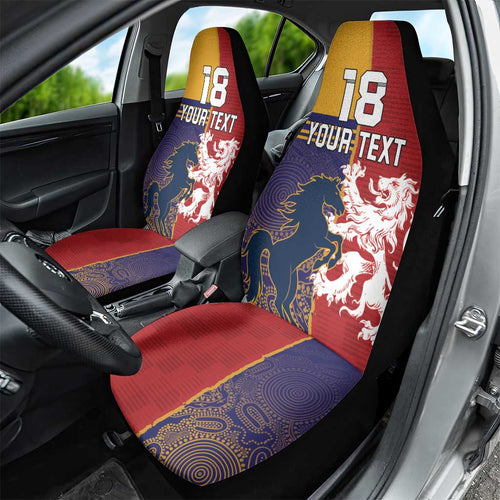 Custom British Lions Queensland Car Seat Cover Unique Style - Aussie Hoodie