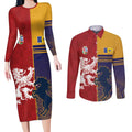 Custom British Lions Queensland Couples Matching Long Sleeve Bodycon Dress and Long Sleeve Button Shirt Unique Style - Aussie Hoodie