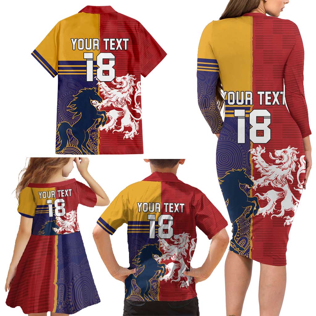 Custom British Lions Queensland Family Matching Long Sleeve Bodycon Dress and Hawaiian Shirt Unique Style - Aussie Hoodie
