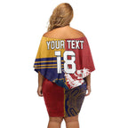 Custom British Lions Queensland Family Matching Off Shoulder Short Dress and Hawaiian Shirt Unique Style - Aussie Hoodie