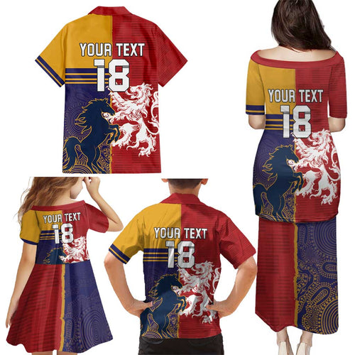Custom British Lions Queensland Family Matching Puletasi and Hawaiian Shirt Unique Style - Aussie Hoodie